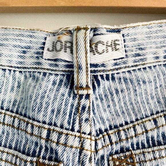 Vintage Jordache Denim Striped High Waist Bermuda Shorts 24"W - Picture 6 of 7